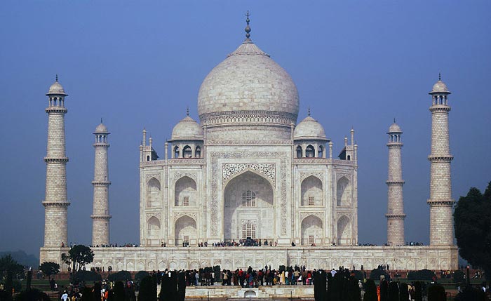 The Taj Mahal is an iconic building located in Agra, India. Built in 1653, the Taj Mahal is a mausoleum built by a Mughal emperor named Shah Jahan in memory of his wife, Mumtaz Mahal.
